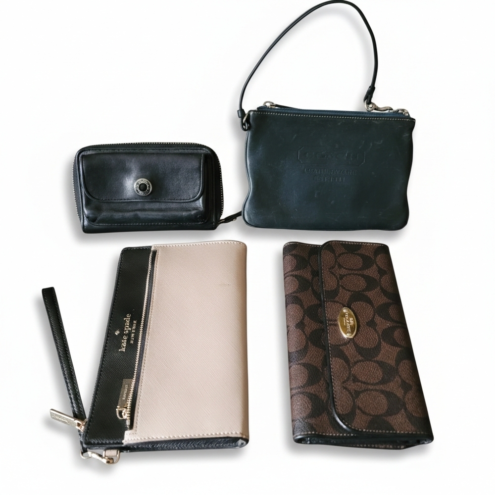 Designer Leather Rehab/Project Bundle Of 4 - Coach And Kate Spade